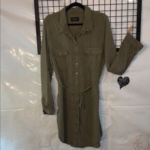 Parasuco Khaki Long Sleeve Dress